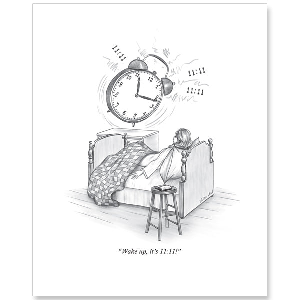 Meaning of 11:11 illustration print example.